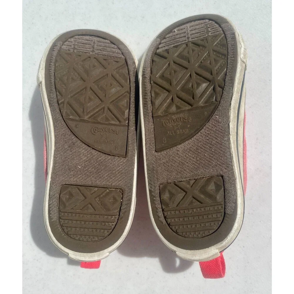 Girl's Converse All Star Simple Slip On Toddler Sz 8 Athletic Pink No Lace Shoes